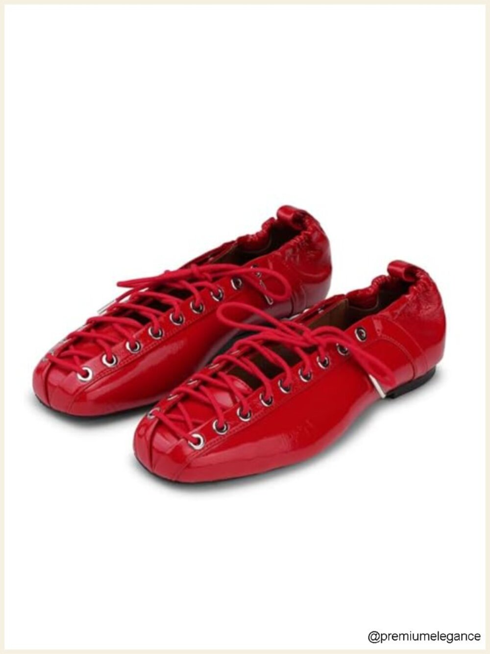 Women's Leather Lace-Up Ballet Flats Slip On Ballerina Shoes Comfort Casual Work